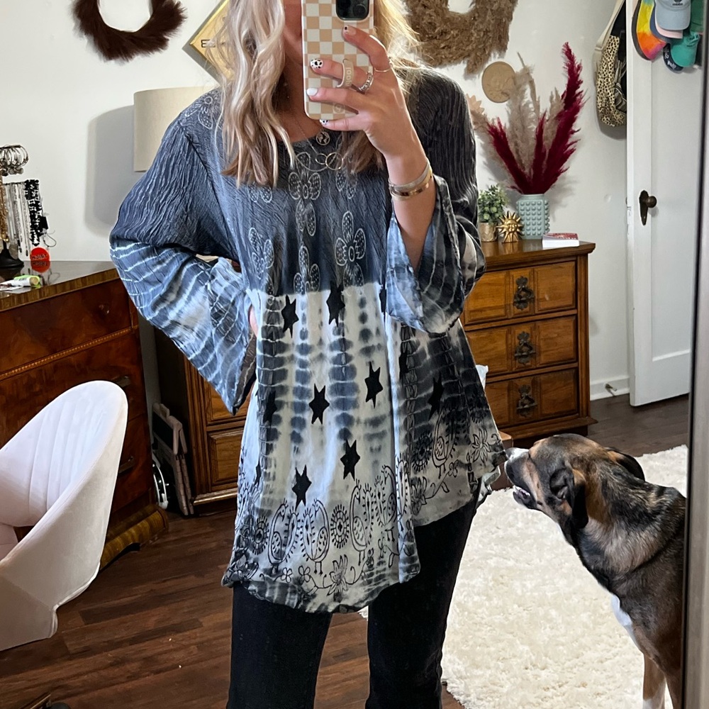 Tie Dye Women’s Bell Sleeve Top
